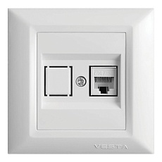 Розетка LAN Vesta-Electric Roma белый FRZCW010101BEL