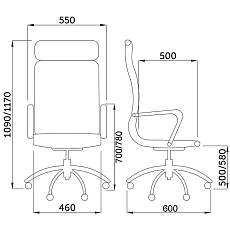 Офисное кресло AksHome City чёрный, экокожа 70014 1
