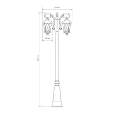 Садово-парковый светильник Elektrostandard Virgo F/2 капучино a031925 2