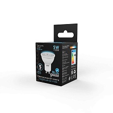 Лампа светодиодная Gauss GU10 5W 4100K матовая 101506205 4