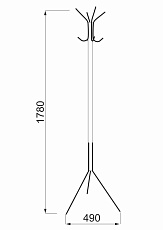 Напольная вешалка AksHome Lyra белый, металл 77655 1
