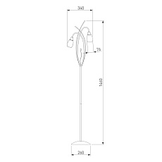 Торшер Eurosvet 22080/2F хром 1