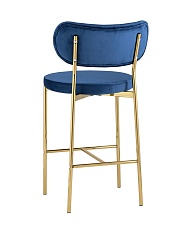 Полубарный стул Stool Group Барбара велюр синий золотые ножки CC-09006A HLR-64 5