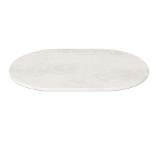 Кухонный стол Sheffilton SHT-TU14/120-80 МДФ овальный черный муар/бетон крем 8098134301 1