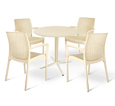 Садовое кресло Sheffilton SHT-S68 бежевый/ваниль (цинк) 4803229206 2