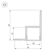 Профиль Arlight ARH-CEIL-2000 ANOD 016150 1