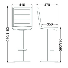 Барный стул AksHome Capri белый, экокожа 61694 1