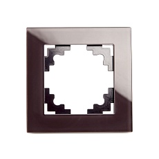 Рамка 1-постовая Stekker Катрин шоколад GFR00-7001-04 39535 2