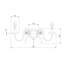 Бра Eurosvet 60018/2 белый с золотом 1