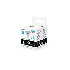 Лампа светодиодная Gauss GU5.3 5.5W 4100K матовая 13526 4