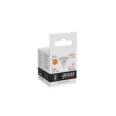 Лампа светодиодная Gauss GU5.3 5.5W 3000K матовая 13516 3