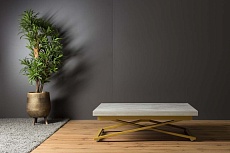 Стол-трансформер Levmar Compact D51/S90 (бетон/золото) 2240081701 3