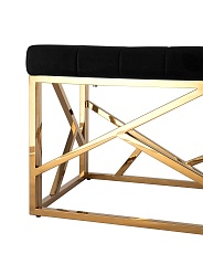 Банкетка Stool Group АРТ ДЕКО вельвет черный сталь золото BENCH-016-TG 1