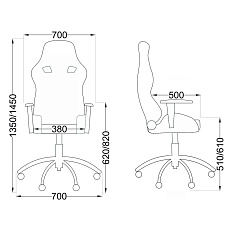 Игровое кресло AksHome Viking голубой, экокожа 73350 1