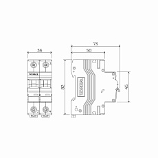 Автоматический выключатель Werkel 2P 32А C 4,5кА W902P324 4690389192821 1