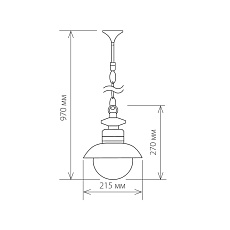 Уличный подвесной cветильник Elektrostandard Talli H GL 3002H черный a038483 1