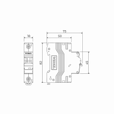 Автоматический выключатель Werkel 1P 63А C 4,5кА W901P634 4690389192753 1