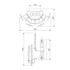Бра Bogates Leaf 369/3 1