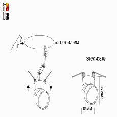 Встраиваемый светодиодный спот ST Luce ST651.438.09 1