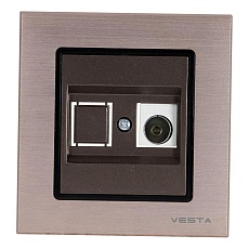 ТВ-розетка Vesta-Electric Exclusive Champagne Metallic шампань FRZ00041006BSH