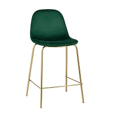Полубарный стул Stool Group Валенсия велюр зеленый золотые ножки CC-91003B HLR-56