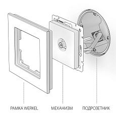 ТВ-розетка оконечная Werkel шампань рифленый W1183010 4690389160639 1