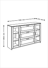Тумба Шведский Стандарт Сириус 78х95 с 3 ящиками 2.02.03.370.5 3