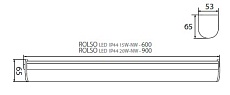 Светильник для зеркал в ванную с выключателем Kanlux ROLSO LED IP44 15W-NW 26700 4