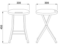 Складной стул AksHome белый, пластик 65931 1