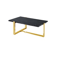 Журнальный стол Stool Group Тоби 109*66 черный мрамор/сталь золото УТ000036327