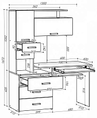 Компьютерный стол Woodville Джаз-17 318947 1