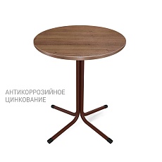 Кухонный стол Sheffilton SHT-TU7-1/70 МДФ коричн.муар(цинк)/черный/орех светлый 6227300114