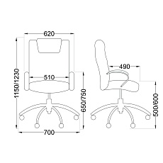 Кресло руководителя AksHome King бежевый, экокожа 56897 1