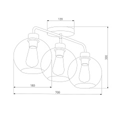 Потолочная люстра TK Lighting 4020 Bari 2