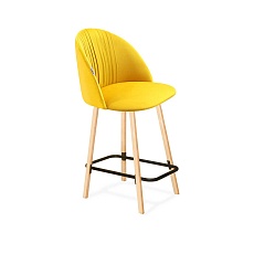 Полубарный стул Sheffilton SHT-ST35-1/S94-1 имперский желтый/прозр. лак/черный муар 9084545401