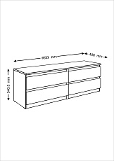 Комод Шведский Стандарт Мальта с 4 ящиками 2.05.02.030.1 3