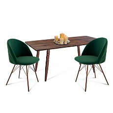 Обеденная группа Sheffilton SHT-DS117 лиственно-зеленый/медный/палисандр 4455362101