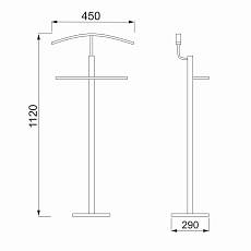Костюмная вешалка AksHome Evan белый, металл 77613 1