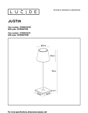Уличный светодиодный светильник Lucide Justin 27888/04/30 1