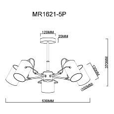 Потолочная люстра MyFar Sara MR1621-5P 1