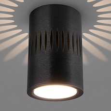 Потолочный светодиодный светильник Elektrostandard DLS026 7W 4200К черный a052837 2