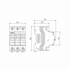 Автоматический выключатель Werkel 3P 10А C 4,5кА W903P104 4690389192777 1