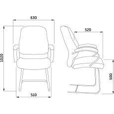 Офисный стул AksHome King бежевый, экокожа 69776 1