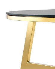 Журнальный стол Stool Group Альба 100*50 черное стекло/сталь золото УТ000004641 2