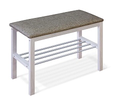 Обувница Sheffilton Альберо SHT-B2 беленый/кедровый/алюм.метал 7097127201 4