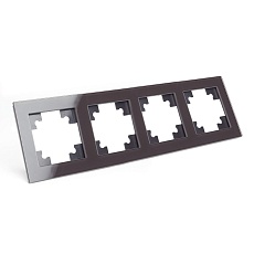 Рамка 4-постовая Stekker Катрин шоколад GFR00-7004-04 39538 2