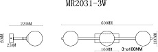 Бра MyFar Valency MR2031-3W 1