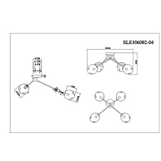 Потолочная люстра Evoluce Marea SLE106002-04 1