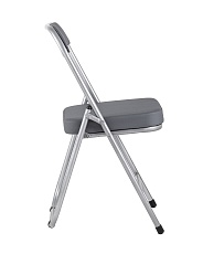 Складной стул Stool Group ДЖОН каркас металлик обивка экокожа серая RS04K-904-05 2