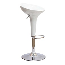 Барный стул AksHome Bomba белый, пластик 27646